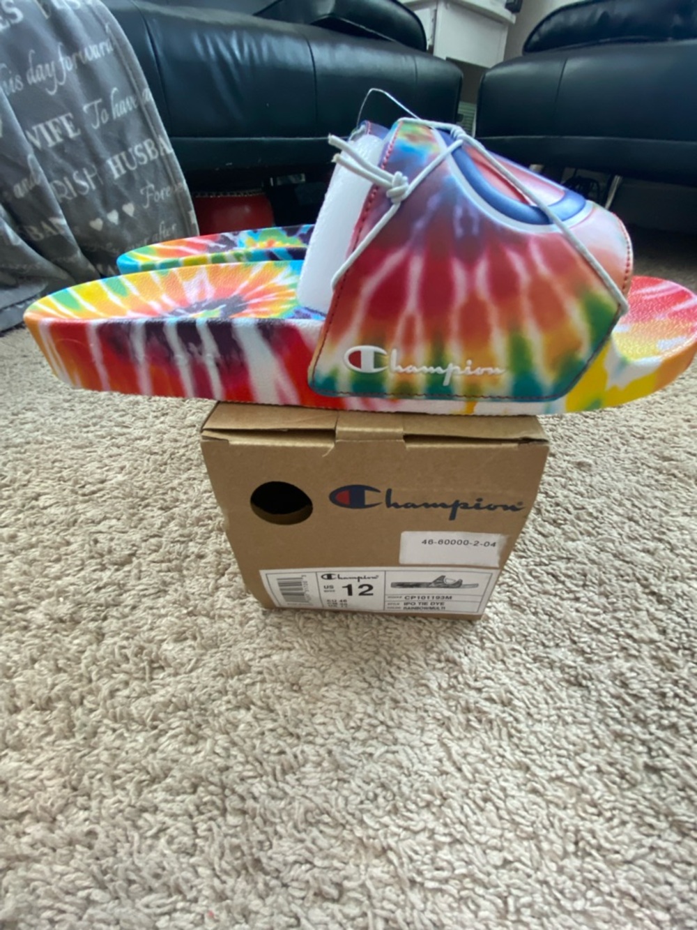 Champion Rainbow Tie-Dye Slide Sandals - Multicolor
